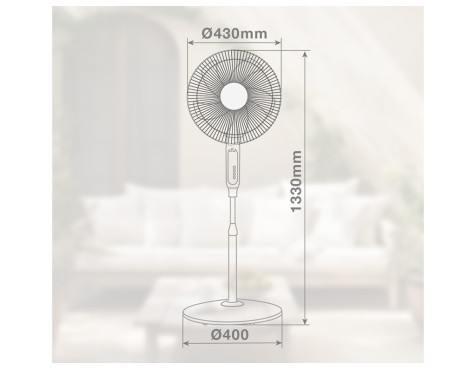 Ventilador De Pie Lungra Blanco