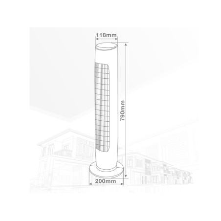 Ventilador De Torre Oscilante Palogi Blanco