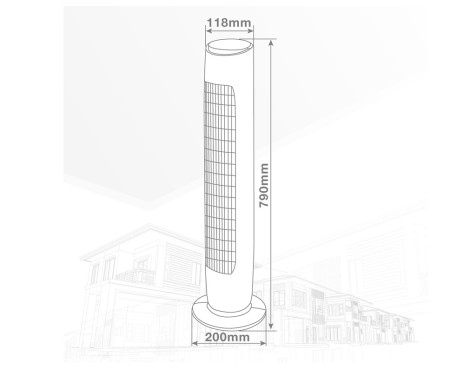 Ventilador De Torre Oscilante Palogi Blanco