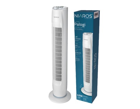 Ventilador De Torre Oscilante Palogi Blanco