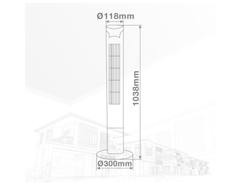 Ventilador De Torre Amb Comandament Kodima Negre