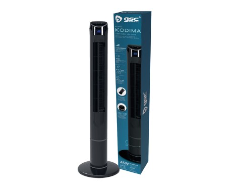 Ventilador De Torre Amb Comandament Kodima Negre