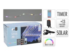 Garlanda Solar Recarregable 240 Led Multicolor