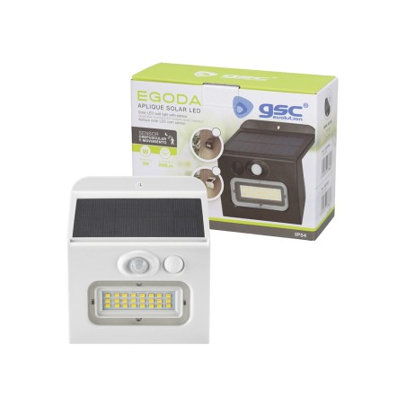 Aplic Solar Led Egoda Amb Sensor Blanc