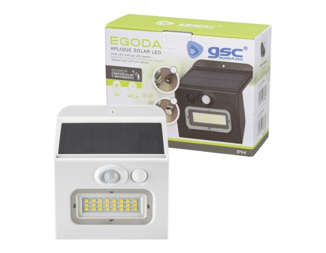 Aplic Solar Led Egoda Amb Sensor Blanc