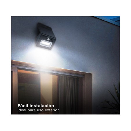 Aplic Solar Led Egoda Amb Sensor Negre