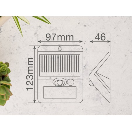 Aplic Solar Led Egoda Amb Sensor Negre