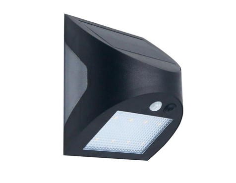 Aplique Solar Kolam Con Sensor Negro