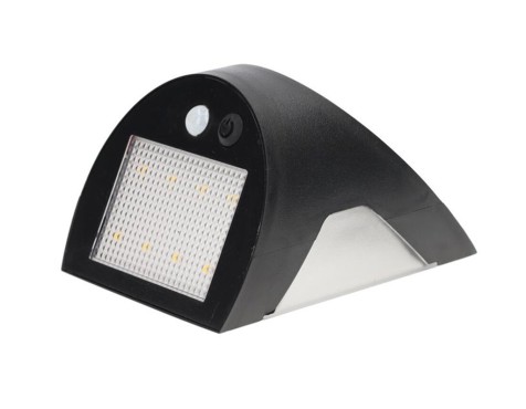 Aplique Solar Kolam Con Sensor Negro
