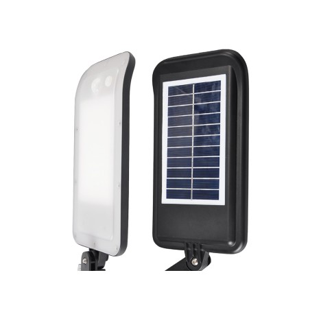 Aplic Solar Bajura Amb Sensor Negre