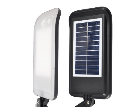 Aplic Solar Bajura Amb Sensor Negre