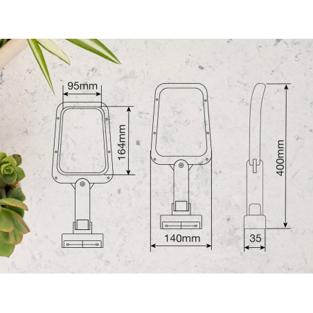 Aplic Solar Bajura Amb Sensor Negre