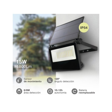 Proyector Solar Kumira Con Sensor Negro