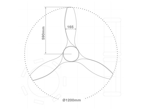 Ventilador De Techo Con Luz Y Mando Luma Negro