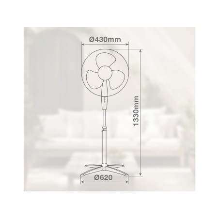 Ventilador De Peu Nametil Negre