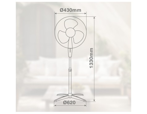 Ventilador De Peu Nametil Negre