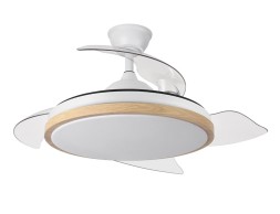 Ventilador De Sostre Amb Llum Aquilone Fusta/Blanc