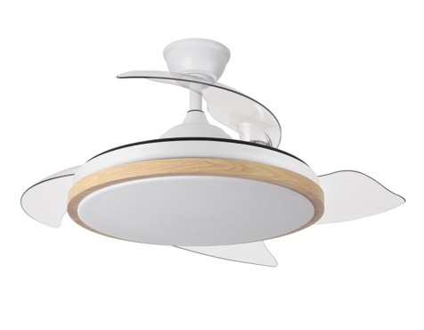 Ventilador De Sostre Amb Llum Aquilone Fusta/Blanc