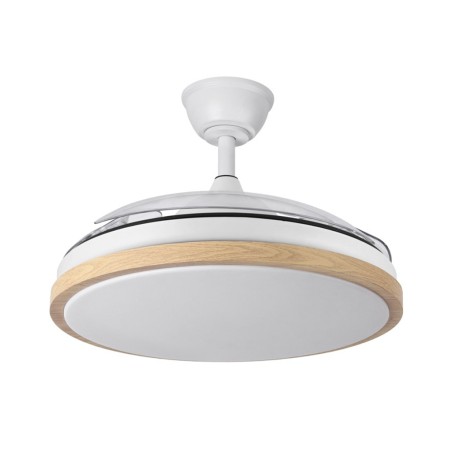 Ventilador De Sostre Amb Llum Aquilone Fusta/Blanc