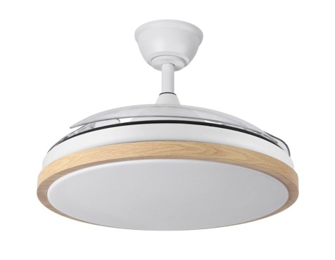 Ventilador De Sostre Amb Llum Aquilone Fusta/Blanc