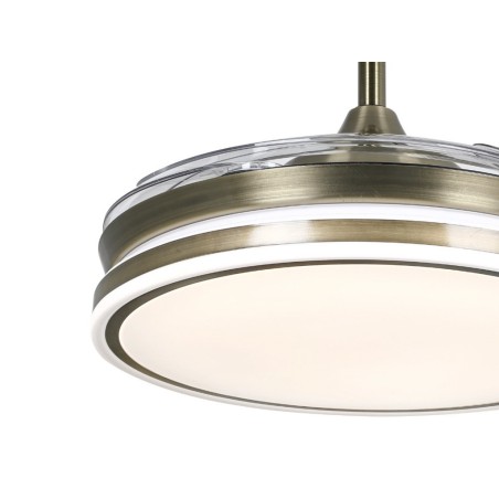 Ventilador De Techo Con Luz Calima 4 Dorado