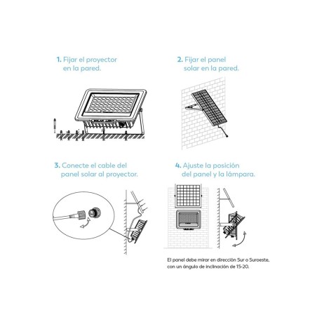Proyector Solar Con Sensor Abora