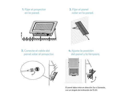 Proyector Solar Con Sensor Abora