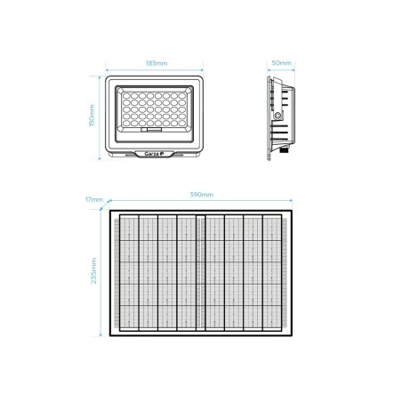 Proyector Solar Con Sensor Abora