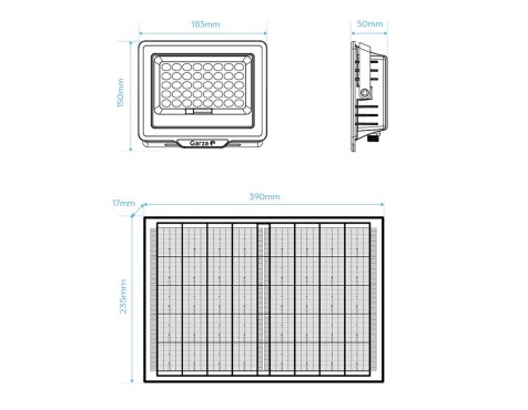 Proyector Solar Con Sensor Abora