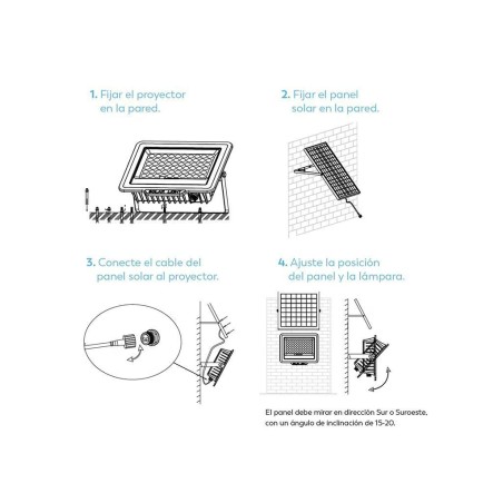 Projector Solar Amb Sensor Abora