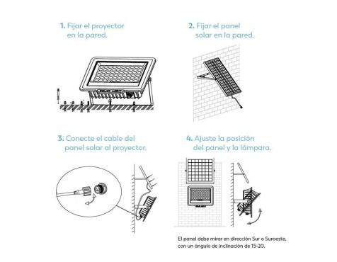 Projector Solar Amb Sensor Abora