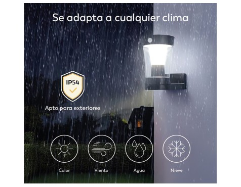 Aplique Solar Exterior Hércules Pared