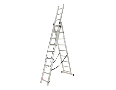 Escalera Extensible De Aluminio 3X9 Peldaños