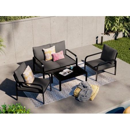 Conjunt De Jardí Cafè Puerto Rico Gris