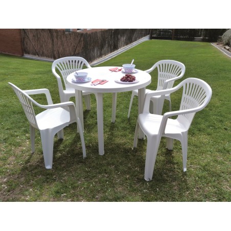Silla Jardín Scilla Resina Blanca