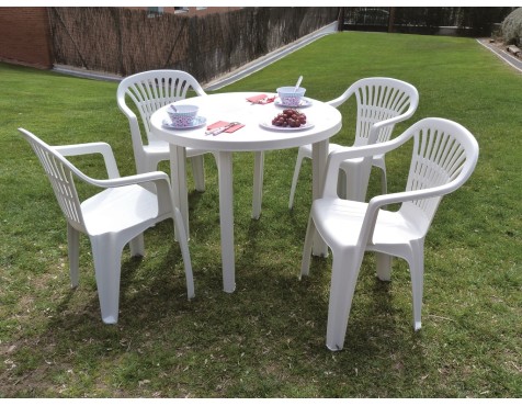 Silla Jardín Scilla Resina Blanca