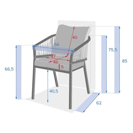 Silla Jardín Oriengo Antracita