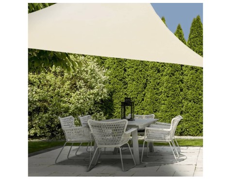 Tendal Vela Triangular Crema 3,6 Mt
