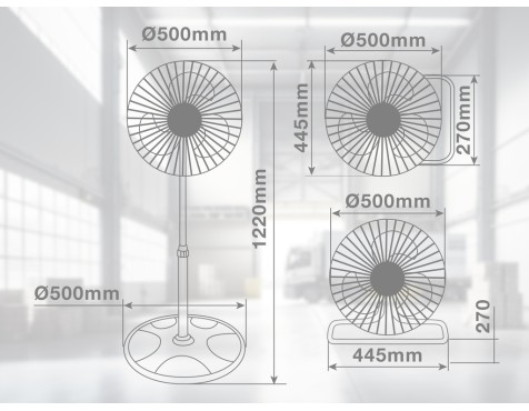Ventilador De Pie 3 En 1 Sassela