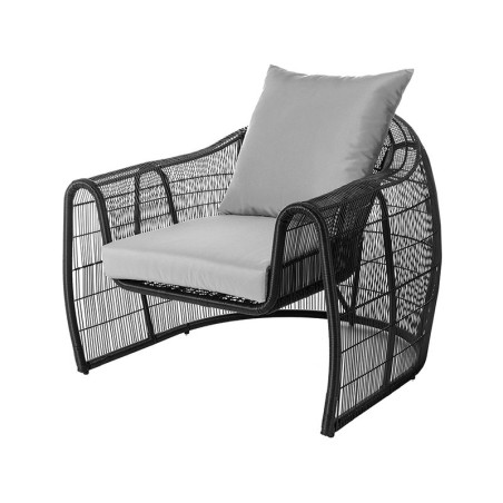 Sillón De Jardín Dido Ratán Sintético Negro