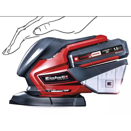 Lijadora A Batería Einhell Te-Os 18/150 Li-Solo