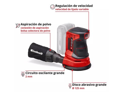 Polidora Excèntrica Einhell Te-Rs 18 Li-Solo