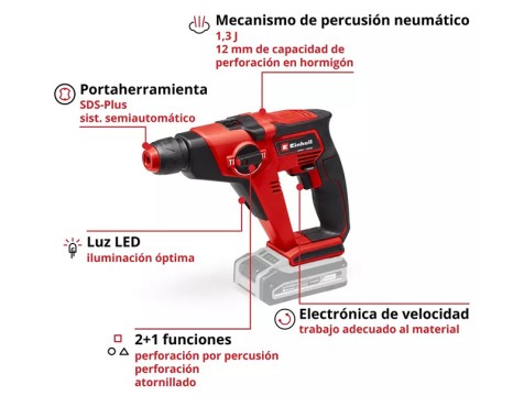 Martillo Perforador Einhell Te-Hd 18/12 Li-Solo