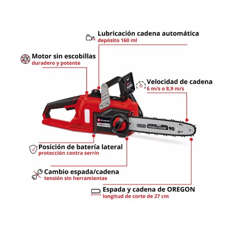 Motoserra A Bateria Einhell Fortexxa 18/30