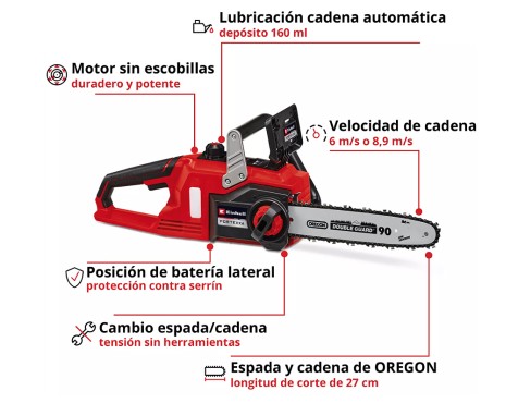 Motoserra A Bateria Einhell Fortexxa 18/30