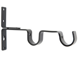 Soporte Doble Cortina Negro Ferro Wood