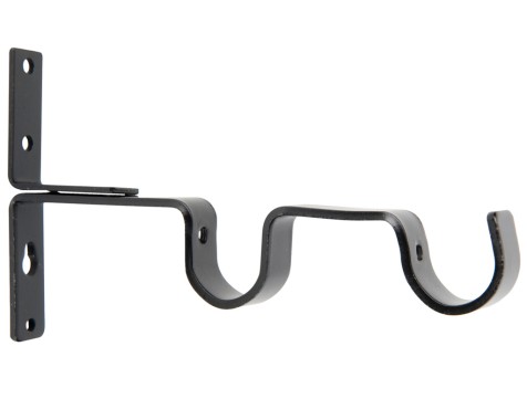 Soporte Doble Cortina Negro Ferro Wood