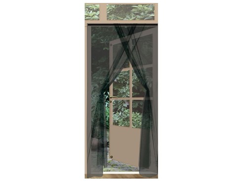 Mosquitera Para Puerta Negra