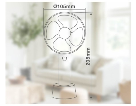 Mini Ventilador Usb Balu Blanc