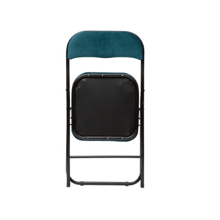 Silla Plegable Terciopelo Azul